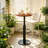 Aria-Dee Pine Round Solid Wood Top with Iron Base Dining Table