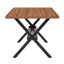 Table de salle à manger 71 po x 35,4 po en bois de noyer avec table en X Table à manger multifonctionnelle de style industriel moderne pour 6 à 8 personnes.