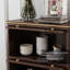 Buffet en bois massif noisette + verre