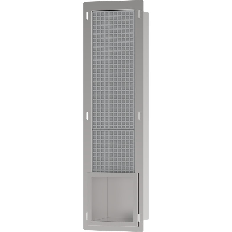 Porte-papier hygiénique encastré avec rangement et porte inclinable hansgrohe XtraStoris, Noir mat