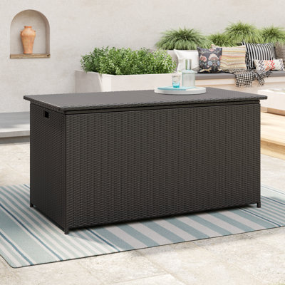202 Gallons Wicker / Rattan Outdoor Storage Bin