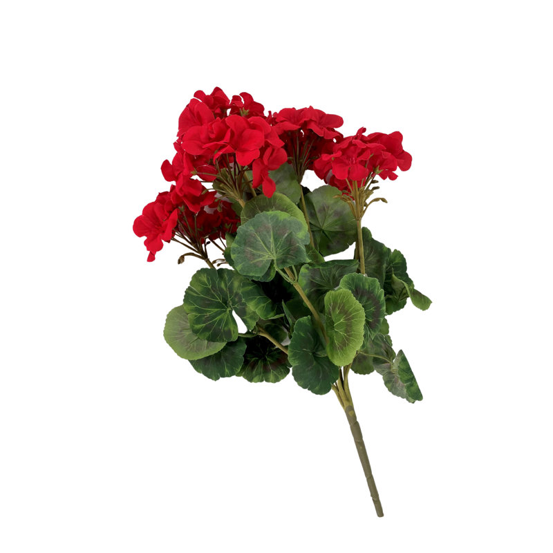 19'' Faux Flowering Plant, Red