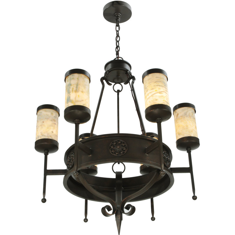 Lustree 6 lumières à niveaux ombrés Beardsley
