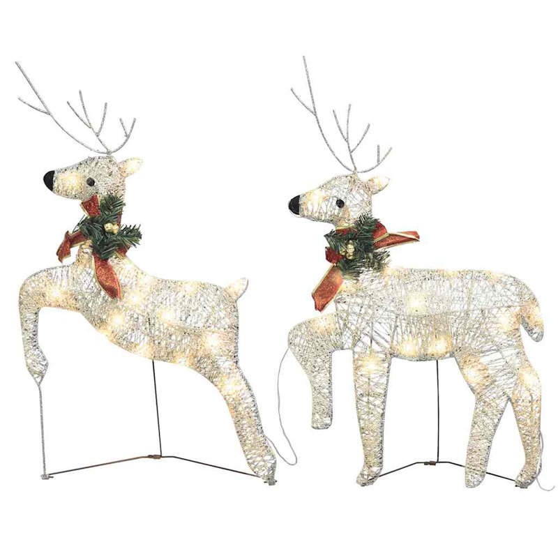 Christmas Reindeers Decoration Christmas Lighting Display with LEDs, Gold, 2