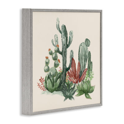 Giclée encadrée Mojave Cacti, design par Nan