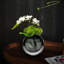 Arrangement floral blanc dans un vase, centre de table de salle à manger, décor de fausses fleurs-1570382786-1570382787