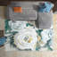 Tapis blanc lavable Bouquet de fleurs II, tissé à la machine, douceur avec envers antidérapant