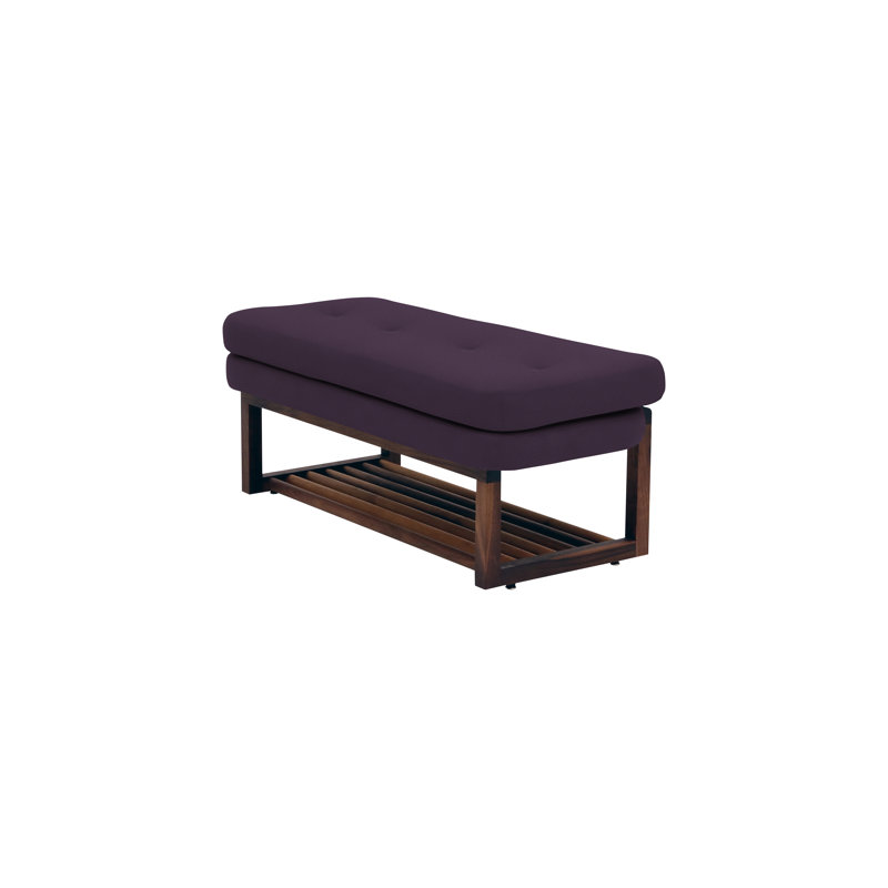 Melinda Upholstered Storage Bench, Eggplant, 18" H x 48" W x 22" D