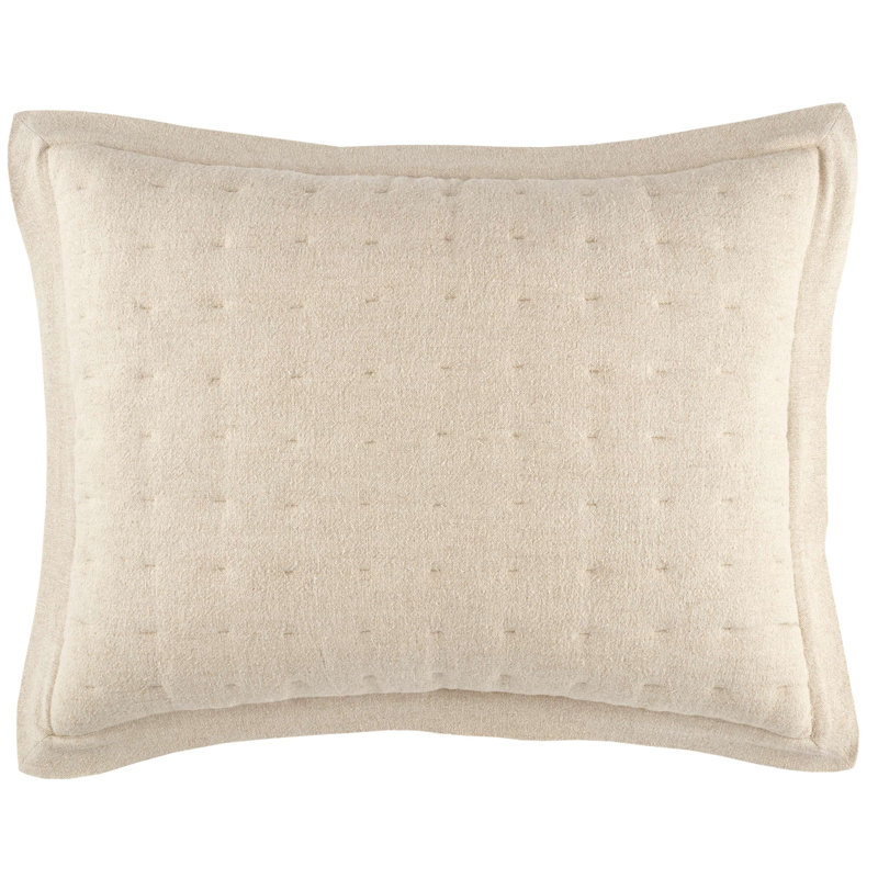 Jonah Linen Natural Quilted Sham, Standard