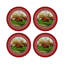 Sous-verres ronds en cuir vegan anglais-119015122