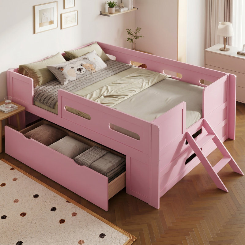 Lit plateforme double, Pink, Full