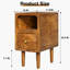 Table de chevet étroite, table de chevet en bois massif avec tiroirs, table de chevet moderne en noyer médiéval, petite table d'appoint avec support de rangement ouvert, convient aux chambres à coucher (12 pouces)-1701659405-1699720154