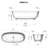 Ruvati 69-inch White epiStone Solid Surface Oval Freestanding Bath Tub Viola