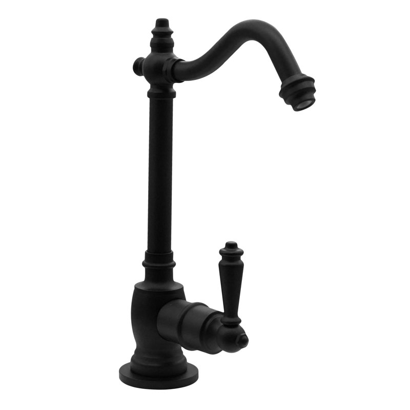 9" Victorian 1-Lever Handle Cold Water Dispenser Faucet, Matte Black