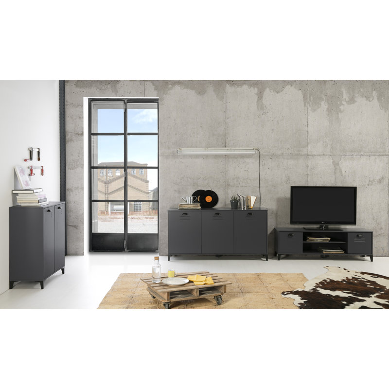 Ainslie Solid Wood 75cm W Chest of Drawers, Grey
