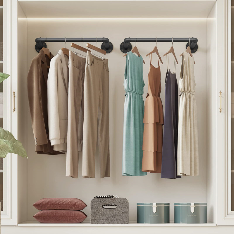 48.7cm Wall Mounted Clothes Rack