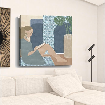 «Bohemian Book Lady», impression murale sans cadre
