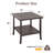  Metal 2-Tier Outdoor Table, 19" Square Outdoor Side Table for Many Occasions, Weather-Resistant Outdoor Coffee Table-109423124