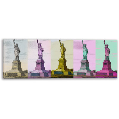Liberty Pop - Collection d'art sur toile Statue de la liberté colorée