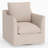 29.7" Wide Modern Upholstered Soft Chenille Swivel Barrel Chair With Removable Seat and Back Cushion-105530911