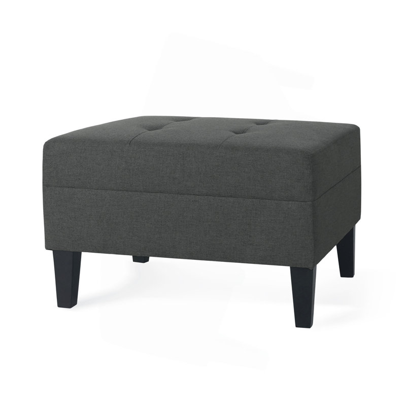 Accent Fabric OTTOMAN（ONLY OTTOMAN), Dark Grey