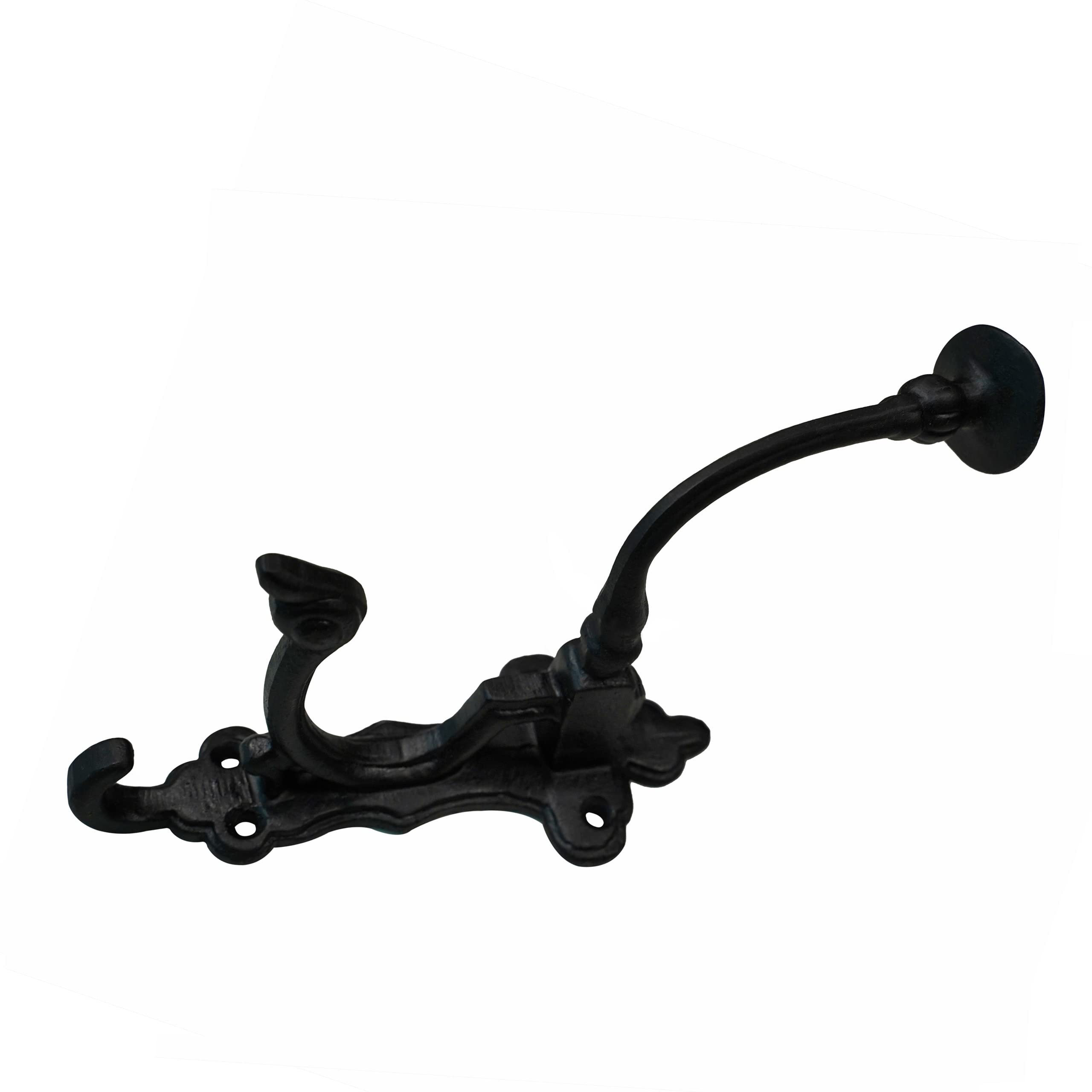 Charlton Home® Caye Rustic Heavy Duty Cast Iron Wall Hooks Retro Utility for Hanging Coat, Bag