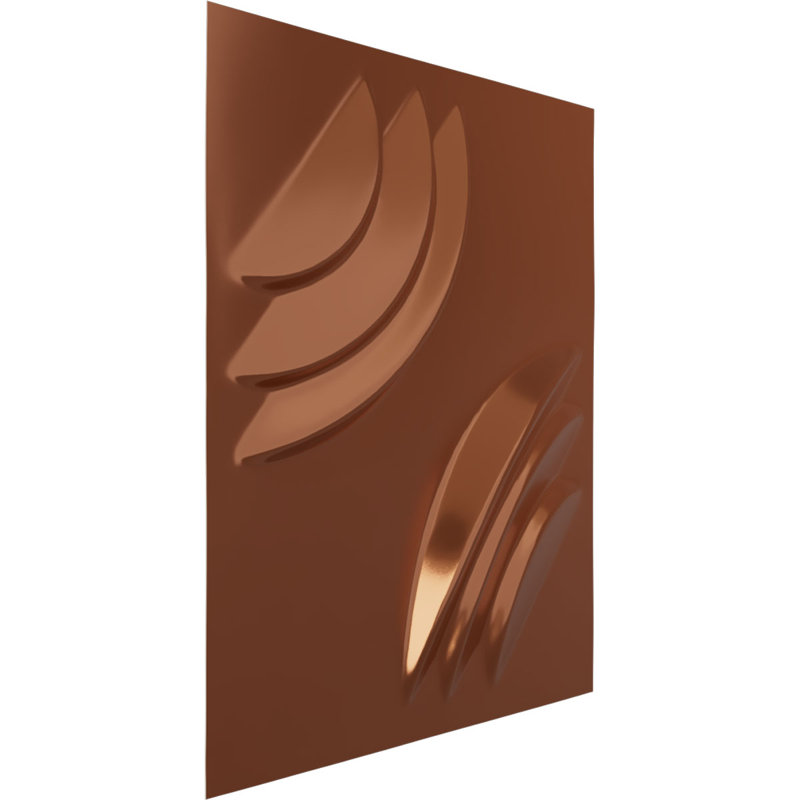 Panneau mural 3D décoratif Artisan EnduraWall, H 11,88 po x l 11,88 po x P 0,88 po, Cuivre brillant