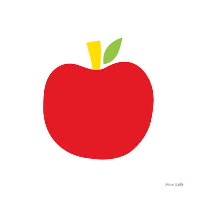 «Red Apple» par Ann Kelle, impression sur toile tendue