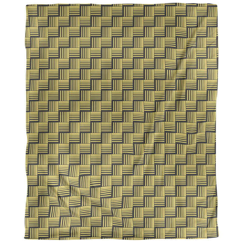 Tissu basketweave contrast, Jaune, L 58 po x l 36 po, Sergé de coton