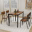 Ensemble de table de salle à manger 5 pièces avec 4 chaises-790212365-790212360-790212362