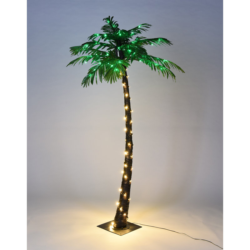 Palmier illuminé à 56 lumières DEL Adylan, H 60 po x l 10 po x P 4,9 po