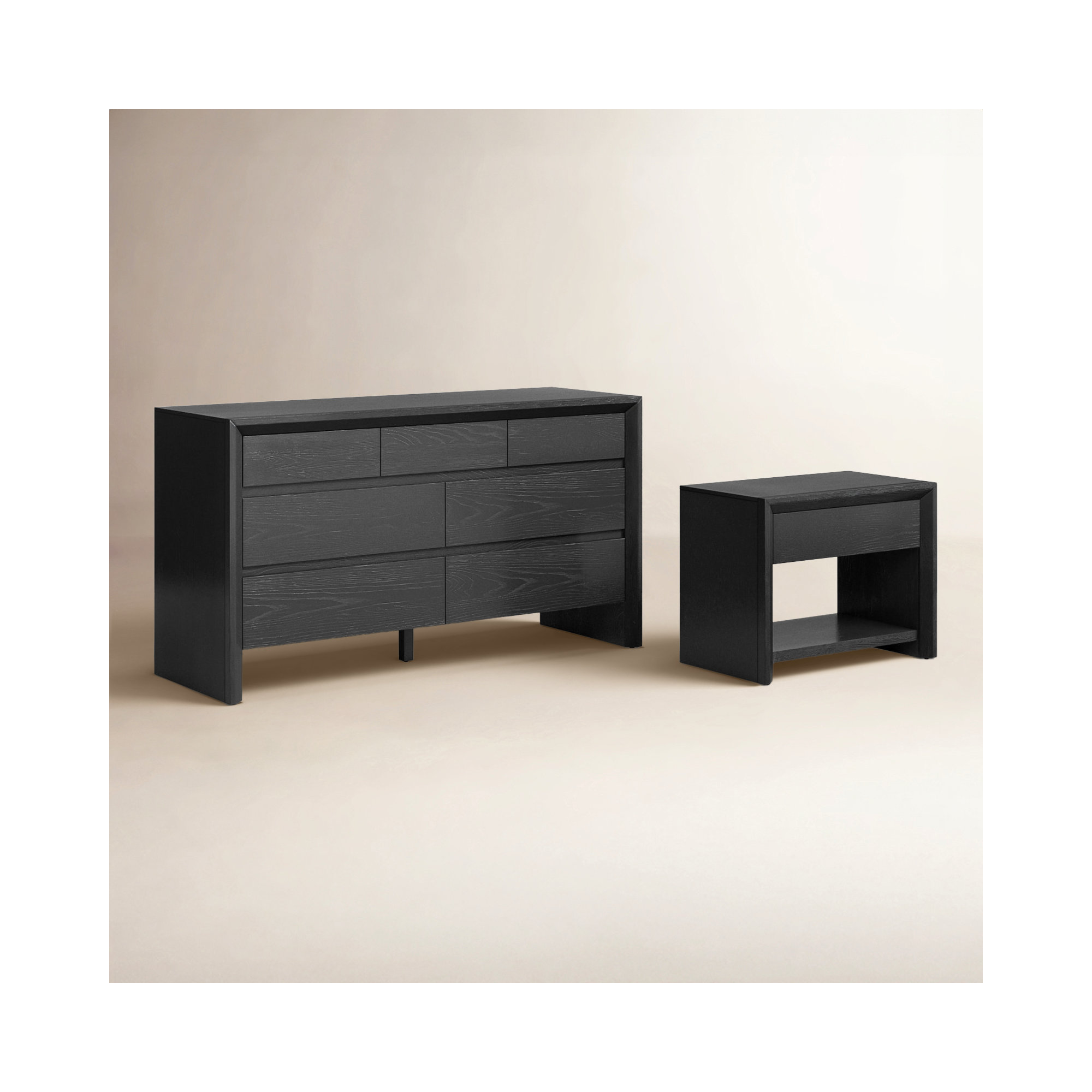 Wyat 2 Piece Bedroom Set, Black