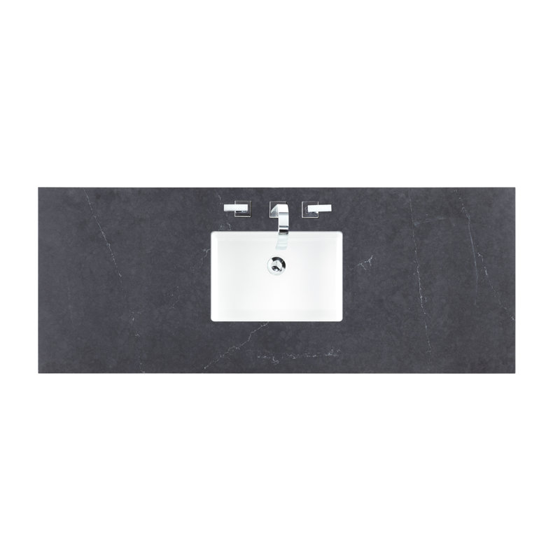 Portland 60'' W Single Vanity, Charcoal Soapstone, Widespread