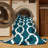 Machine Washable Trellis Blue Area Rug-2023547493