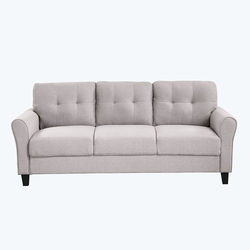 Nanshi Upholstered 79.9'' Sofa, Light Gray Linen Blend