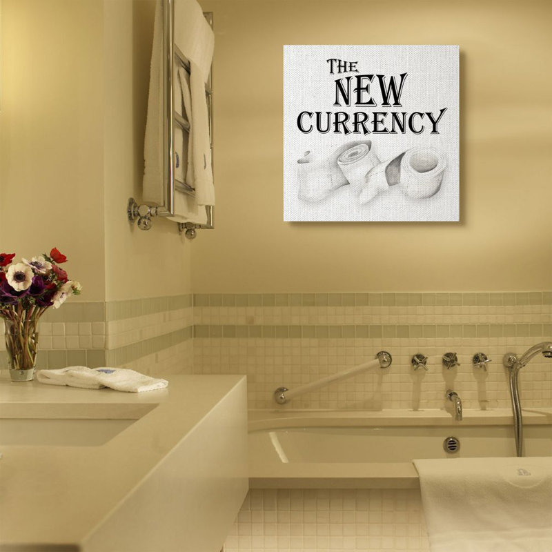 Papier hygiénique pour salle de bain «The New monnaie» - impression, Toile tendue, H 36 po x l 36 po x P 1,5 po