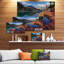 Clear Lake with Distant Mountains - Reproduction de photo sur toile tendue-25566076