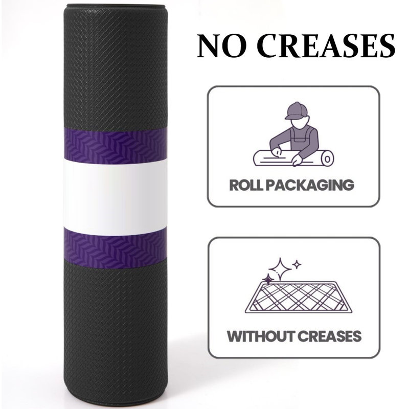 Solid Colour Anti-Fatigue Kitchen Mat, Black