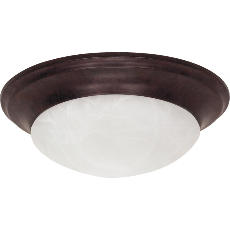Reagle Glass Flush Mount, 4.5" H x 11.5" W x 11.5" D