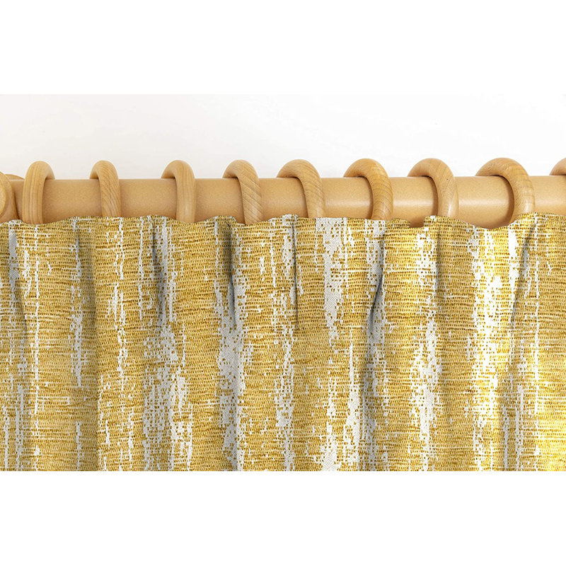 Arlean Room Darkening Curtain Pair, Mimosa Yellow, 116 W x 137 D cm