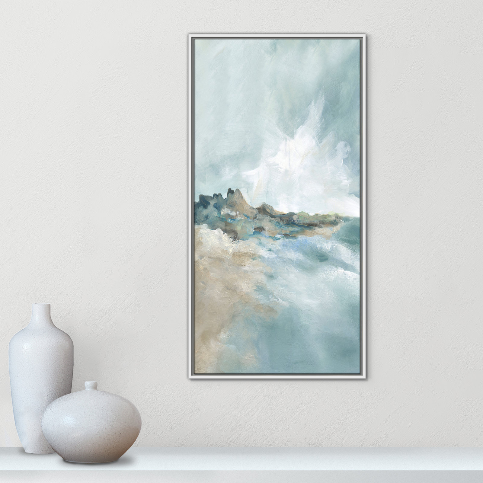 Coralie "Sandpoint" Print by Carol Robinson, 41.5" H x 21.5" W, White