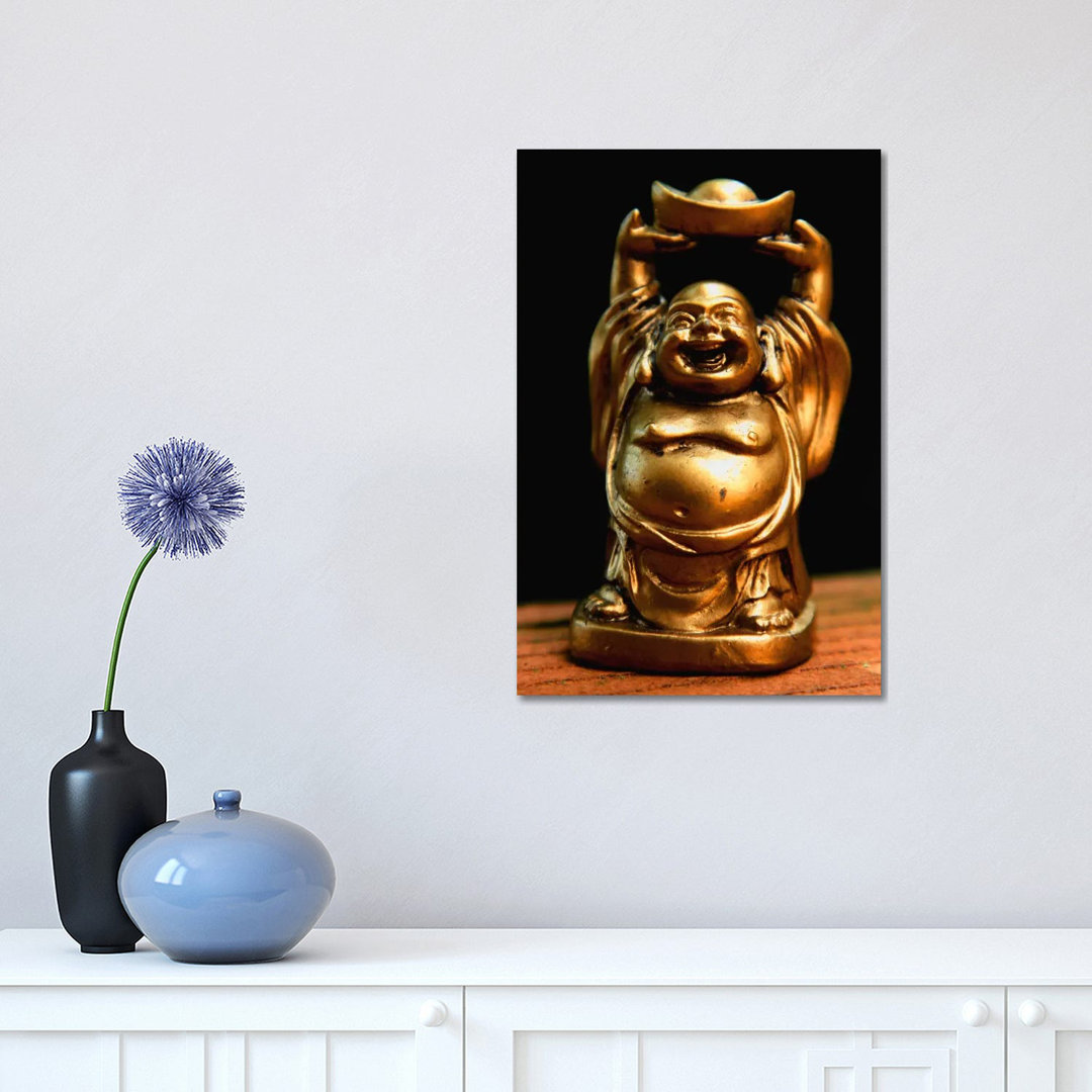 Golden Buddha Statue by Unknown Artist - Wrapped Canvas Print