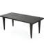Table d'extérieur 33 * 75 - Protégée, structure en fer, tissage de résine, brun gingembre, 8 sièges, base, tissé,