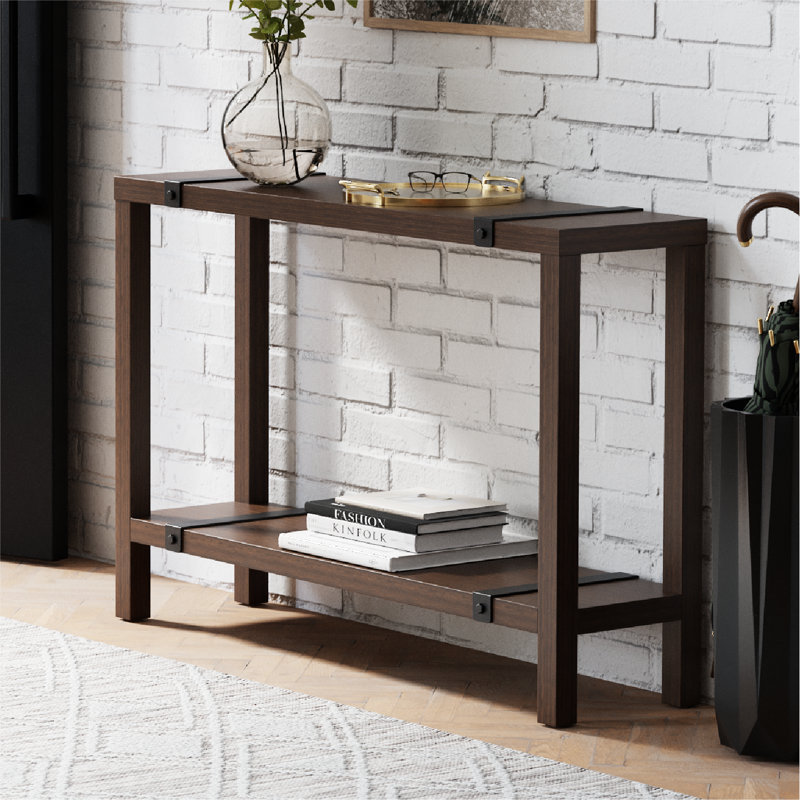 Raby Console Table, Brown Walnut