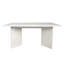Table de salle à manger à rallonge extensible pour 6 8 10, moderne grande table de conférence rectangulaire en bois et faux marbre, blanc