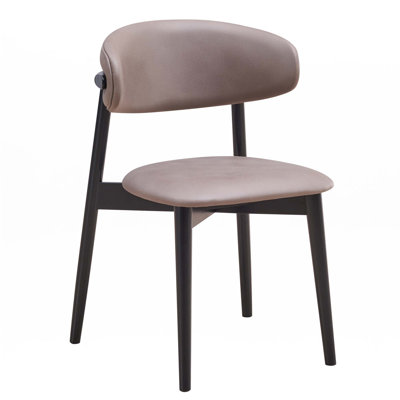 Chaise d'appoint rembourrée grise et noire (ensemble de 2)