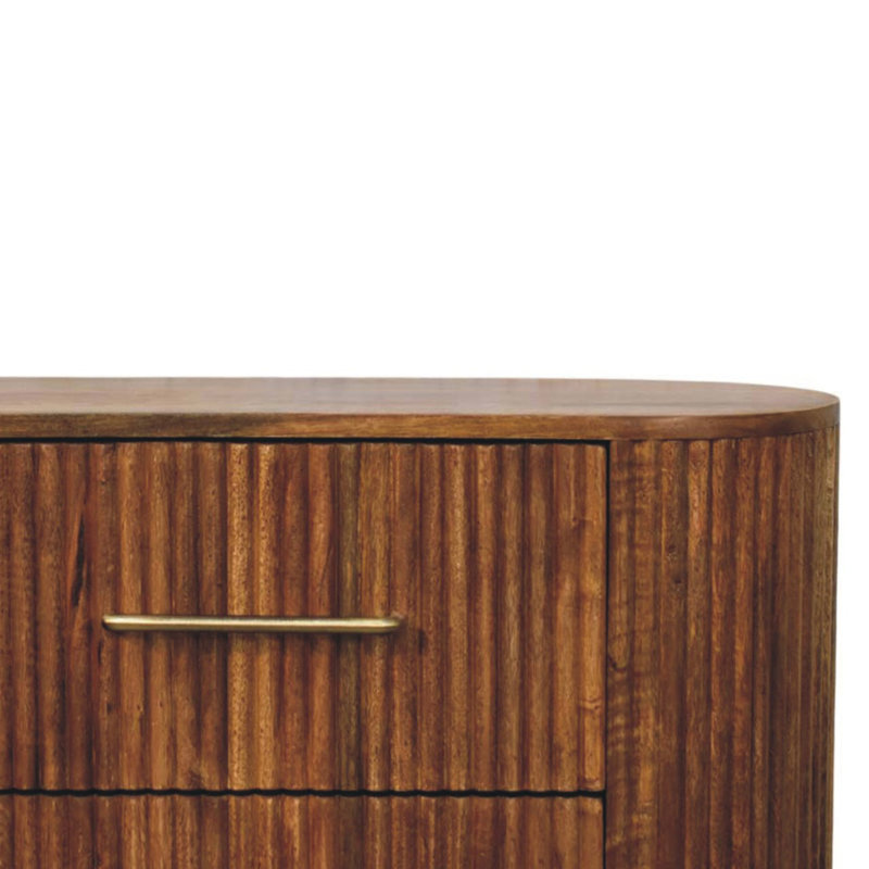 Commode Woodridgefront - chêne ambré, 6 tiroirs, Marron clair