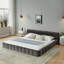 Chenille Upholstered Platform Bed Frame-1965121539
