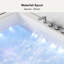 71" Acrylic Corner Bathtub With 38 Air & Whirlpool Jets | Heated Spa Tub For Two | Chromatherapy Lighting & Ergonomic Design