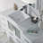 Mance 54.375 " W Freestanding Standard Single Vanity Bathroom Vanity With Ceramic Top with Mirror-24551121